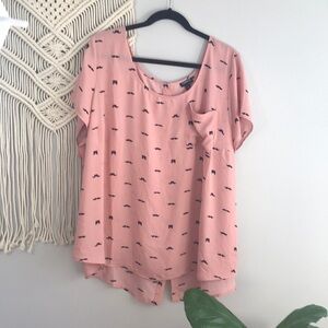 TORRID ABBEY BLUSH MUSTACHE BLOUSE 4